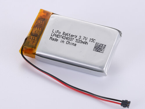 Lithium Polymer Battery 3.7V 520mAh