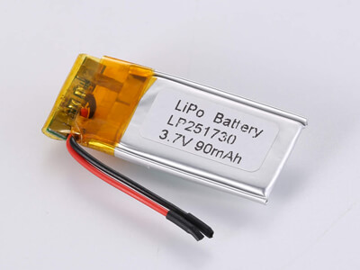 small LiPo Battery LP251730 3.7V 90mAh