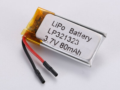 small LiPo Battery LP321323 3.7V 80mAh