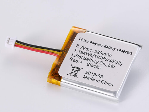 Lithium Polymer Battery 3.7V 500mAh