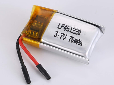 small LiPo Battery LP451220 3.7V 70mAh