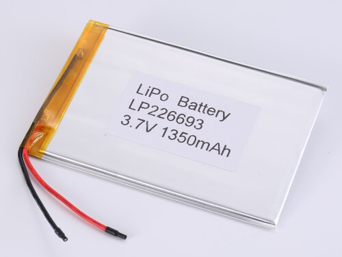 Ultra-Thin LiPo Battery LP226693 3.7V 1350mAh