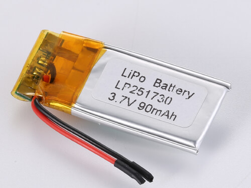 Ultra-Thin LiPo Battery LP251730 3.7V 90mAh