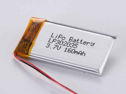Ultra-Thin LiPo Battery LP302035 3.7V 160mAh