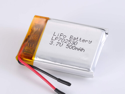 Lithium Polymer Battery 3.7V 500mAh