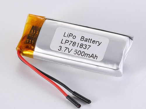 Lithium Polymer Battery 3.7V 500mAh